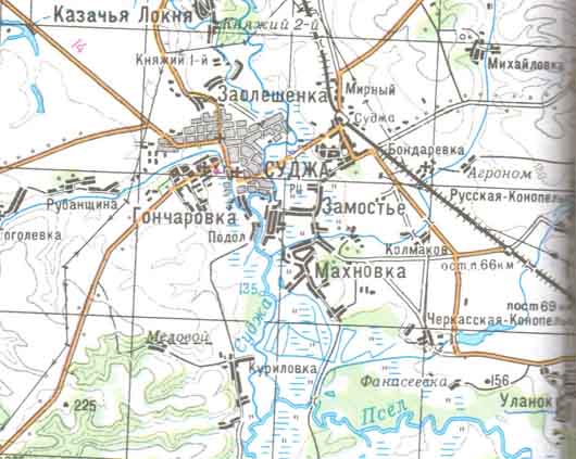 Карта суджанского района курской